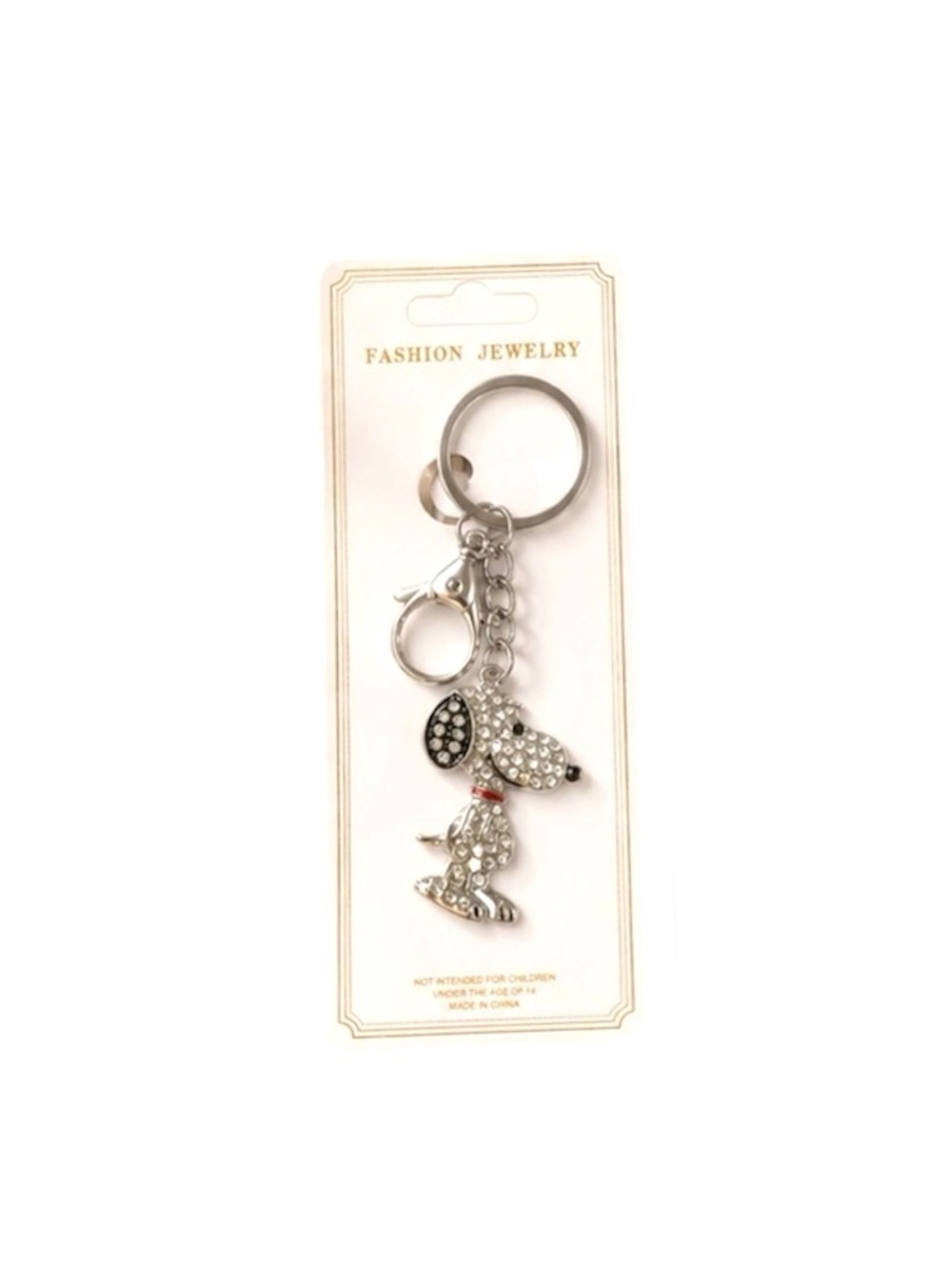 Snoopy Rhinestone Keychain Charm - Picture 1 of 1